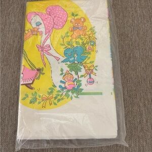 NWT Vintage Nursery Animal Print Paper Table Cloth